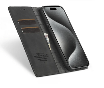 iPhone 16 / 16 Plus / 16 Pro & 16 Pro Max  LC.IMEEKE Leder Tasche Flip Wallet Etui mit Kartenfächern