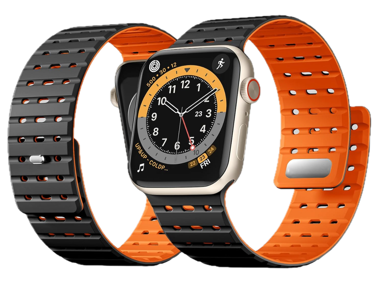 Apple Watch 42mm/44mm/45mm/Ultra 49mm Magnetarmband Kompatibel mit Apple Watch weiches, atmungsaktives Silikon-Sportarmband für die Apple Watch Ultra-Serie für Damen und Herren, Siliko armband