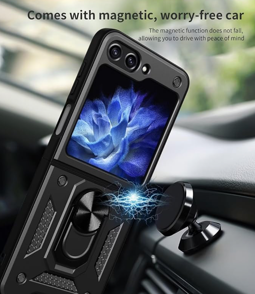 Samsung Z Flip 6 5G Handyhülle Schutzhülle ,Ring Ständer Abdeckung