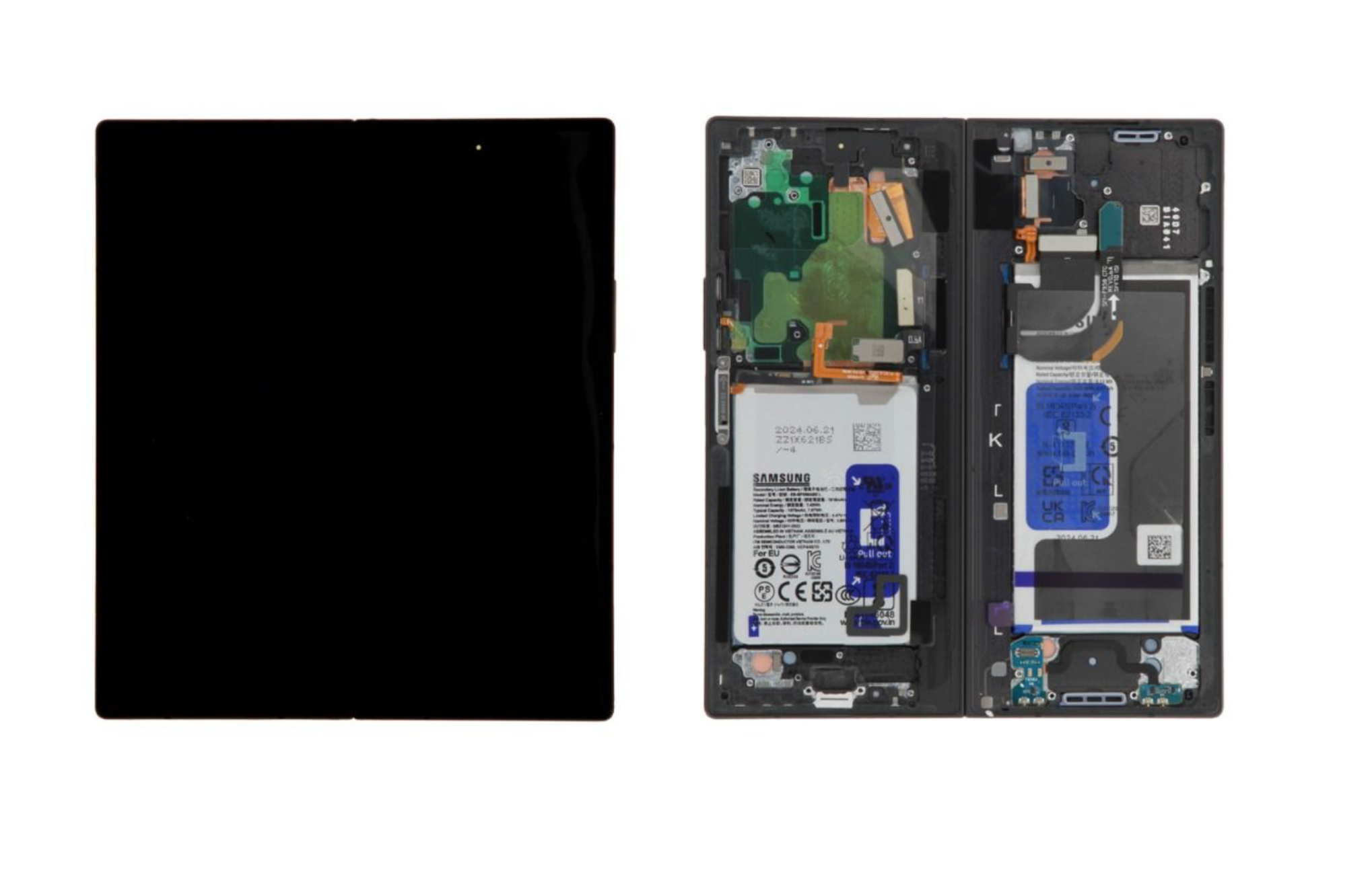 Samsung Galaxy Z Fold 6 Display Bildschirm / Frontscheibe / Digitizer - Schwarz