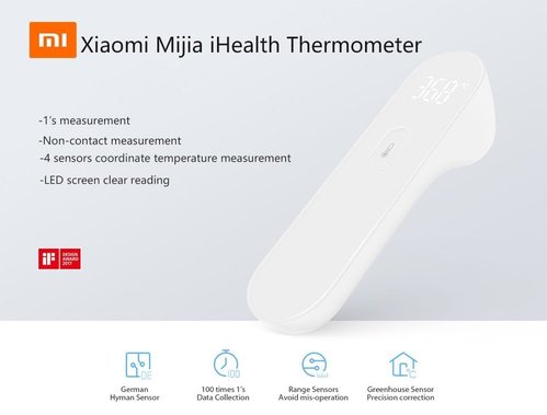 Xiaomi Mijia iHealth LED Digital-Fieber Infrarot LED Bildschirm zur berührungslosen Messung