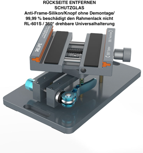 RL-601S Werkzeug zum Entfernen der hinteren Glasabdeckung des Mobiltelefons 360° drehbare