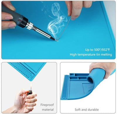 ESD Silikon matte 500℃ Hitzebeständige Magnetische Arbeitsmatte Arbeitsunterlage Reparatur
