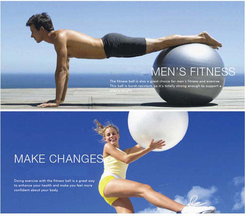 Gymnastikball Fitnessball Sitzball Sportball Anti-Burst55cm/65cm/75cm mit Pumpen-Set