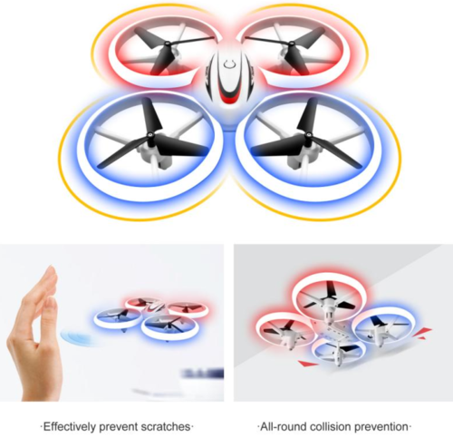 Drohne für Kinder Bunte LED-Leuchtende Nacht RC S123