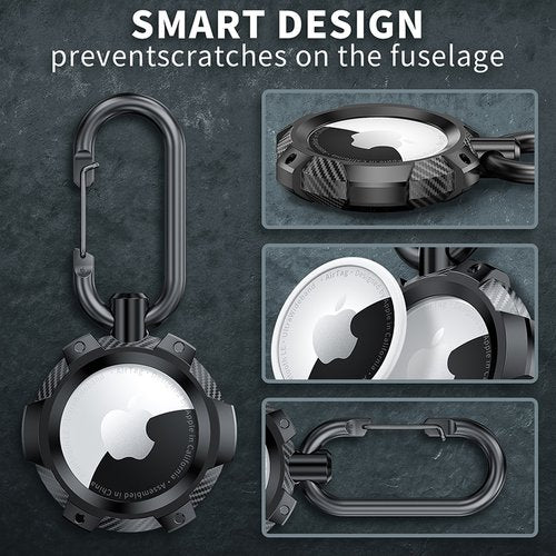 Schutzhülle für AirTag TPU  wie eine Uhren hülle, kratzfest, verlorene Schutzhülle - Schwarz