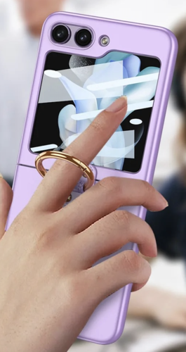 Samsung Galaxy Z Flip 5 5G Magnetische Scharnier Volle Schutz Abdeckung Kamera Glas Hartplastik Zurück Ring Hülle