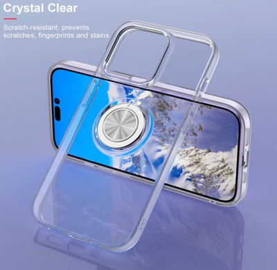 iPhone 14 / 14 Plus /14 Pro & 14 Pro max Magnetischer Kickstand Haltering Schutzhülle Transparent