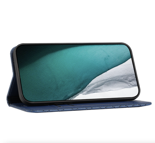 iPhone 14 Series Housse de protection en cuir véritable avec support magnétique et fonction de verrouillage RFID
