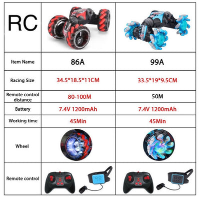 RC 4WD ( 99A ) Auto Radio Geste Induktion Musik Licht Stunt Fernbedienung Auto tout-terrain