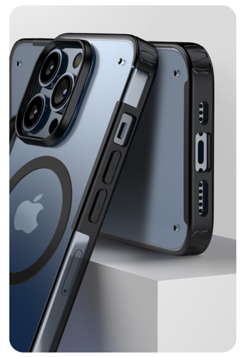 iPhone 14 / 14 Plus / 14 Pro & 14 Pro Max stossfester militärischer Standardschutz Matt - Schwarz