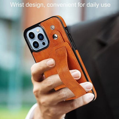 iPhone 14 Series Coque avec Kartensteckplatz, Ledertasche, Kartenetui , Griffständer Schutzhülle