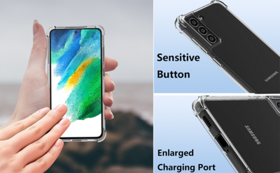Samsung Galaxy S22 Modell Hülle Case, Transparent Harte Rückseite , Weiche TPU-Kanten Handy hülle