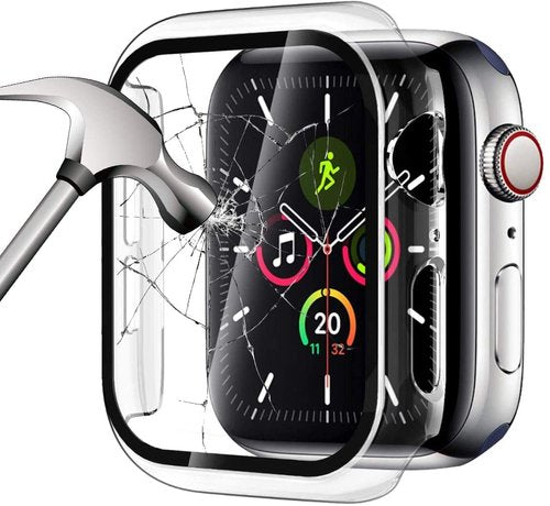 Apple Watch 7 / 8 / 9 41mm / 45mm mit Panzerglas Displayschutz, Vollständige Abdeckung hülle