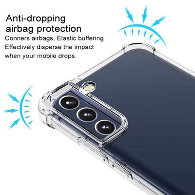 Samsung Galaxy S22 Modell Hülle Case, Transparent Harte Rückseite , Weiche TPU-Kanten Handy hülle