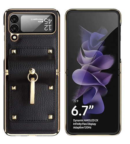 Samsung Galaxy Z Flip 4 5G Hülle Stossfeste Abdeckung Ringhalter - Luxus