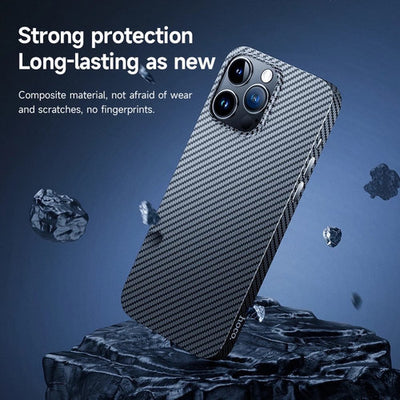 iPhone 14 / 14 Plus / 14 Pro &amp; 14 Pro Max - hoco Kohlefaser - Carbon Hülle