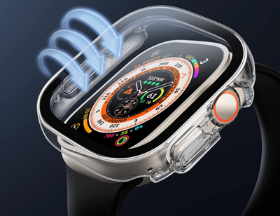 Apple Watch Ultra 49 mm / Ultra 2 / 3 ,Schutzhülle mit Displayschutz 2 in 1 Transparent
