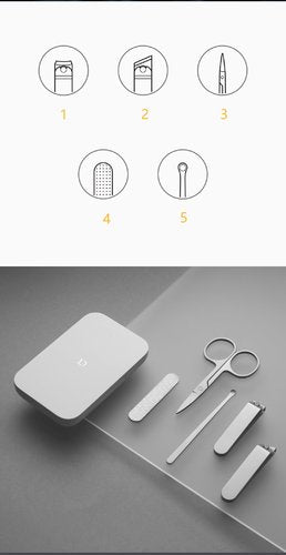 Xiaomi Nagelschere Mijia Nagelknipser Set Maniküre Pediküre Fingernagel Zehennagel Werkzeug