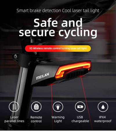 Velo Licht Fahrrad Bremslicht Blitz Rücklicht Hinten Drehen Fahrrad Drahtlose Fernbedienung Drehen