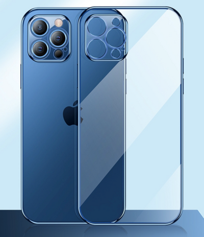 Luxus Beschichtung, Quadratischer Rahmen, coque en silicone transparente pour iPhone 13 Series