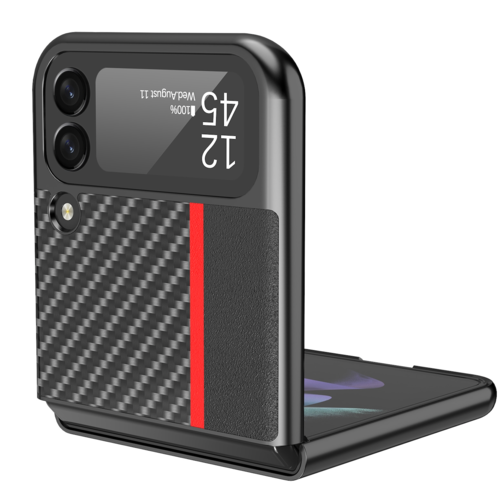 Samsung Galaxy Z Flip 4 5G Hülle Kohlefaser / Carbonfaser-Optik