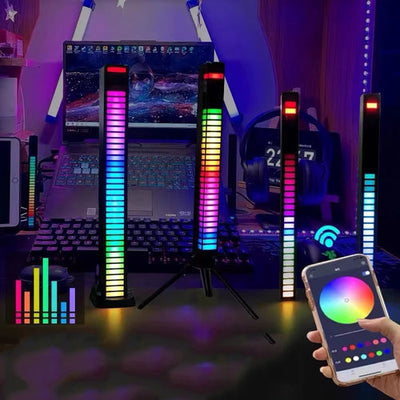 RGB bunt Musiksteuerung Licht USB / Wiederaufladbare Batterie APP-Steuerung 40 LED, schwarz