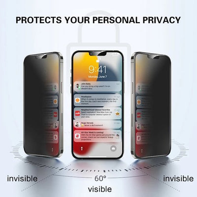 iPhone 12  Pro / 12 Pro Max - Anti Spy 9H Härte Bruchsicher Panzerglas Sichtschutzglas