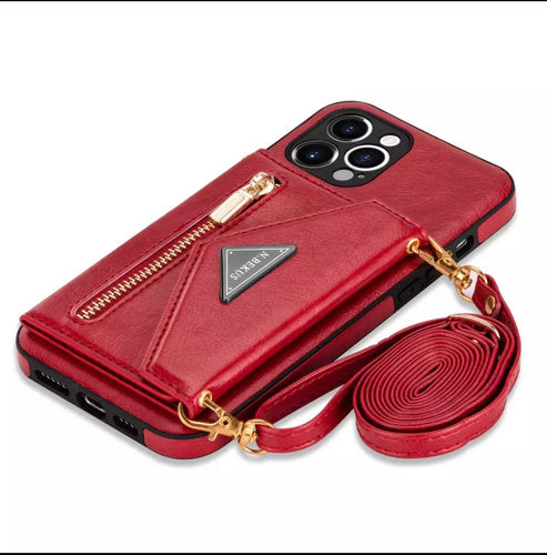 iPhone 14 / 14 Plus / iPhone 14 Pro & 14 Pro Max Lederhülle Flip Case Zip Stossfeste Schutzhülle