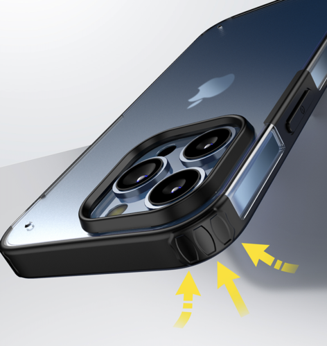 iPhone 14 / 14 Plus / 14 Pro & 14 Pro Max stossfester militärischer Standardschutz Matt - Schwarz