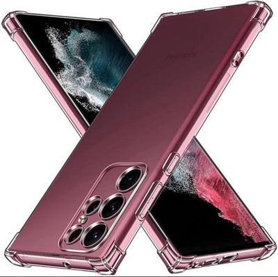 Samsung Galaxy S22 Modell Hülle Case, Transparent Harte Rückseite , Weiche TPU-Kanten Handy hülle