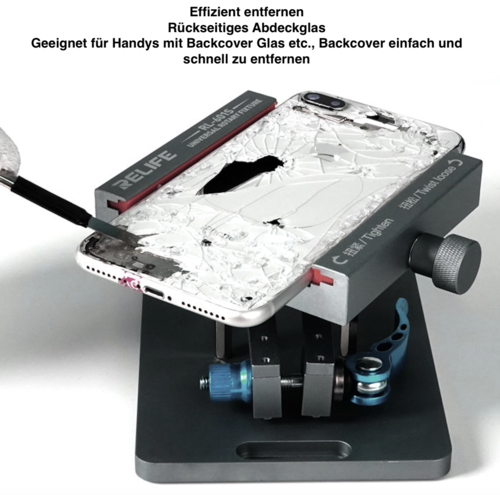 RL-601S Werkzeug zum Entfernen der hinteren Glasabdeckung des Mobiltelefons 360° drehbare