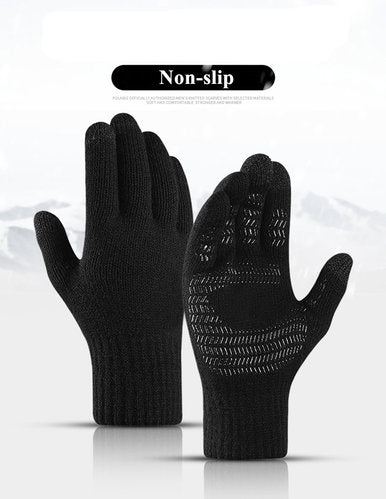 Winter Gestrickte Herren Handschuhe Touchscreen Anti-Rutsch