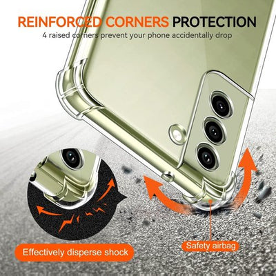 Samsung Galaxy S22 Modell Hülle Case, Transparent Harte Rückseite , Weiche TPU-Kanten Handy hülle