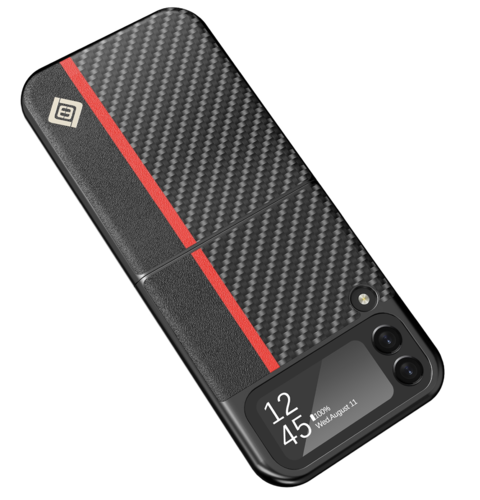 Samsung Galaxy Z Flip 4 5G Hülle Kohlefaser / Carbonfaser-Optik