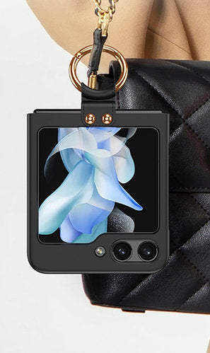 Samsung Galaxy Z Flip 5 5G Magnetische Scharnier Volle Schutz Abdeckung Kamera Glas Hartplastik Zurück Ring Hülle