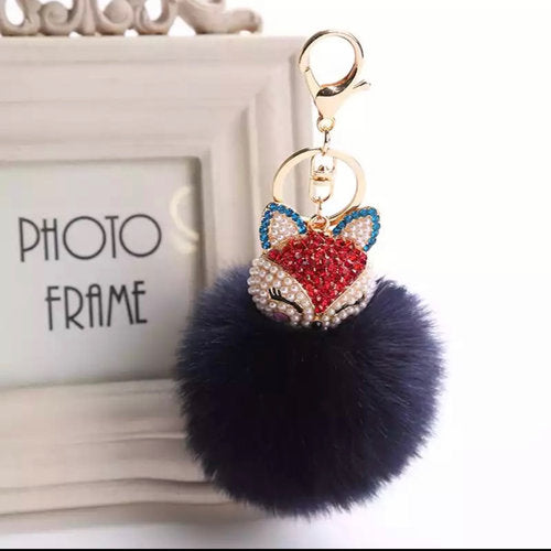 Hübsche Kristal Fuchspelz Schlüsselanhänger