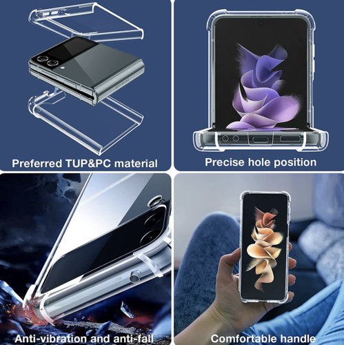 Z Flip 3 Luxus Mode Transparent Stossfest Silikon Fall Abdeckung
