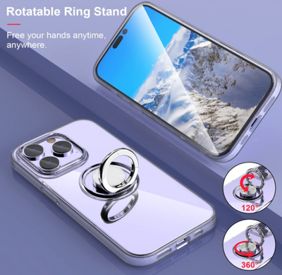 iPhone 14 / 14 Plus /14 Pro & 14 Pro max Magnetischer Kickstand Haltering Schutzhülle Transparent