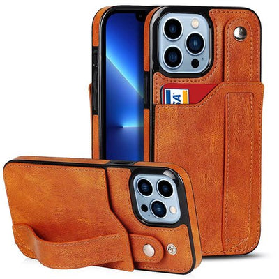 iPhone 14 Series Coque avec Kartensteckplatz, Ledertasche, Kartenetui , Griffständer Schutzhülle