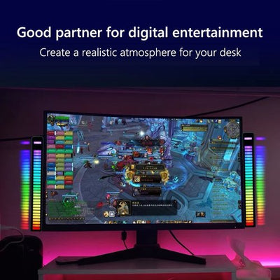 RGB bunt Musiksteuerung Licht USB / Wiederaufladbare Batterie APP-Steuerung 40 LED, schwarz