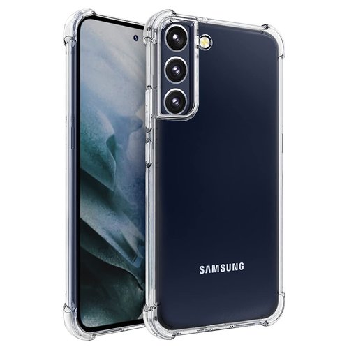 Samsung Galaxy S22 Modell Hülle Case, Transparent Harte Rückseite , Weiche TPU-Kanten Handy hülle
