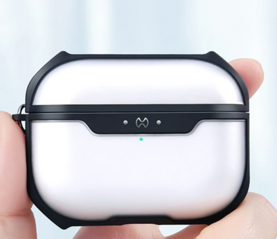 XUNDD Schutzhülle für AirPods 3rd Gen / AirPods Pro 2021 mit Karabiner, matt, Transparent
