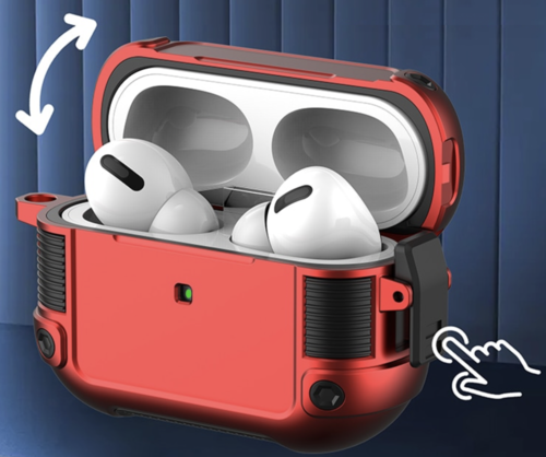 AirPods Pro 2 Gen -2022 Schutzhülle Karabiner, Auswurf Hülle öffnen