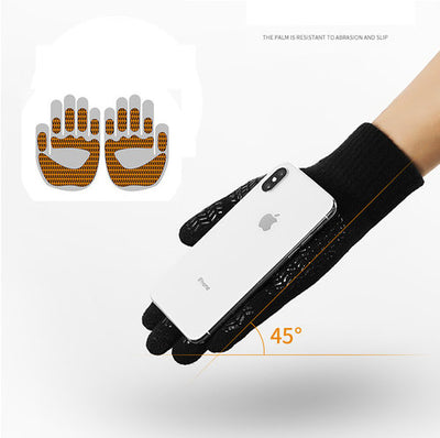 Winter Gestrickte Herren Handschuhe Touchscreen Anti-Rutsch