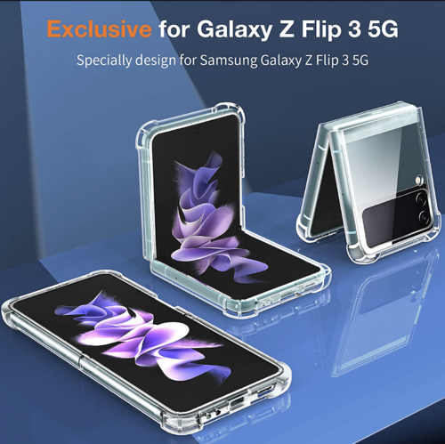Z Flip 3 Luxus Mode Transparent Stossfest Silikon Fall Abdeckung