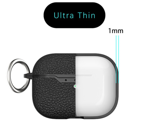 AirPods Pro 2 Gen  Schutzhülle aus Leder - Komplette Abdeckung mit hochwertigem Vollleder