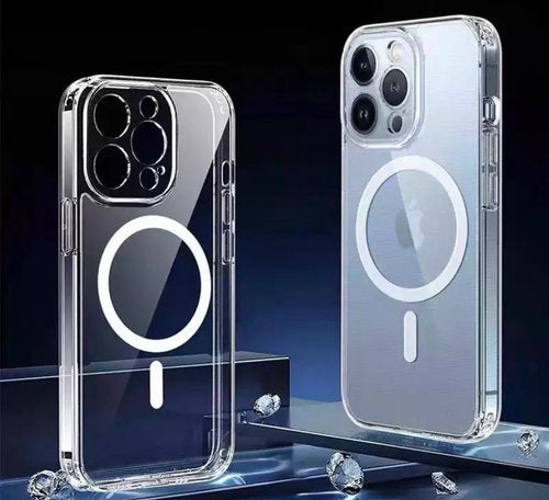 iPhone 13 mini / 13 / 13 Pro & 13 Pro Max  Magsafe Gummi Hülle mit KameraSchutz - Transparent