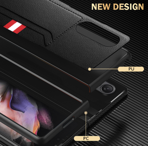 Samsung Galaxy Z Fold 4 mit Scharnieren  Anti-Scratch , Handyhülle mit Kartensteckplatz