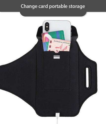 Armband Tasche für Smartphone Touch ID, Armband mit Kopfhörer Unterstützung-6,9-Zoll-Laufsport